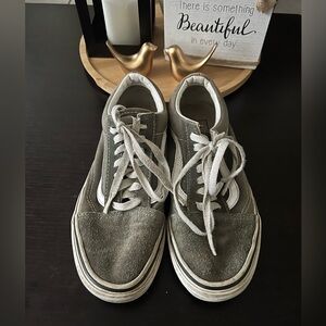 Vans Gray and White Women's Sneakers